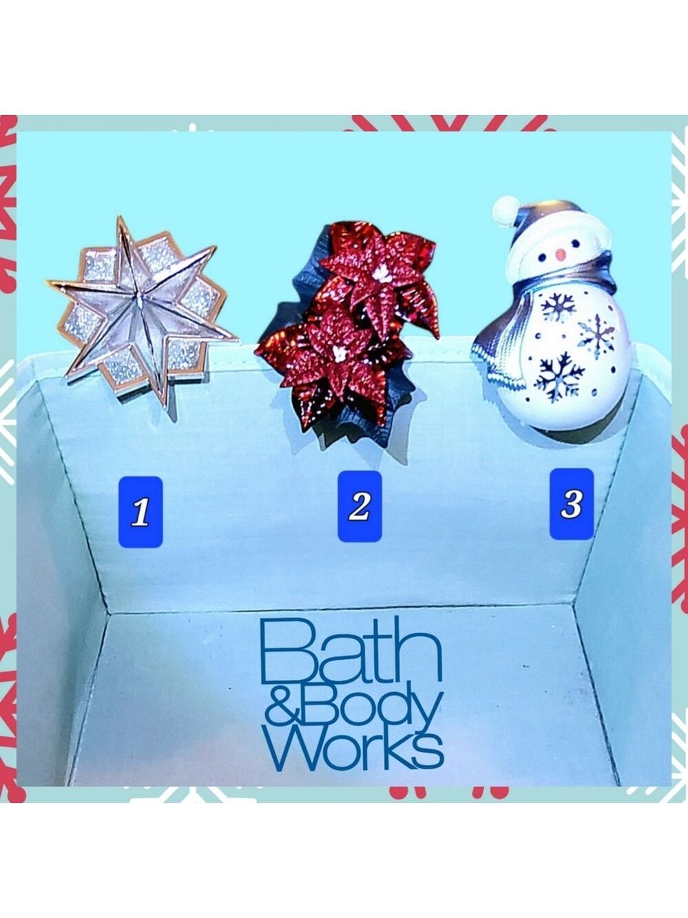 STAR - POINSETTIA - SNOWMAN WALLFLOWER PLUG BY BATH AND BODY WORKS - CHOOSE ONE